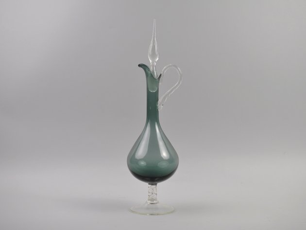 Italian Glass Decanter w/ Flame Stopper