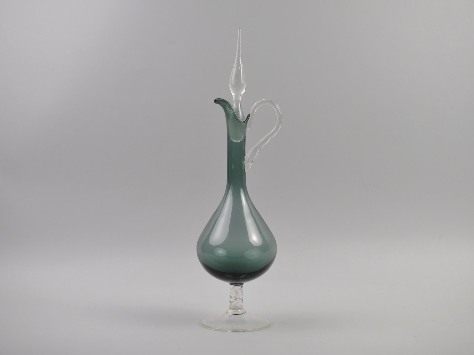 Italian Glass Decanter w/ Flame Stopper