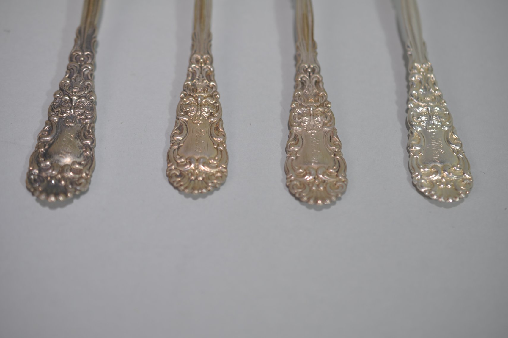 Engraved Sterling Silver Teaspoons