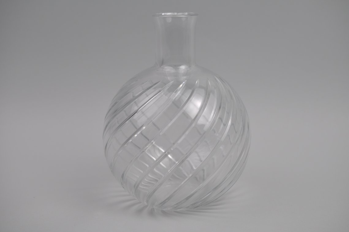 Baccarat/Tiffany Crystal Cyclades Swirl Vase