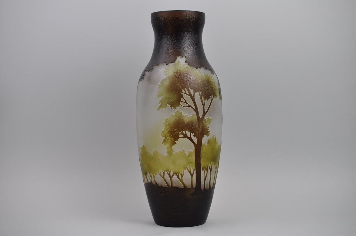 Galle Style Art Nouveau Cameo Vase