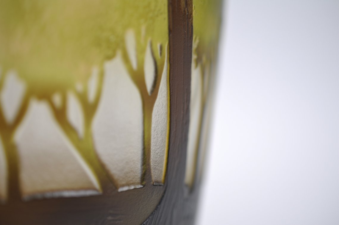 Galle Style Art Nouveau Cameo Vase