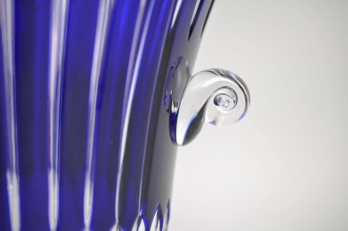Ajka Castille Cobalt Crystal Ice Bucket Hungary