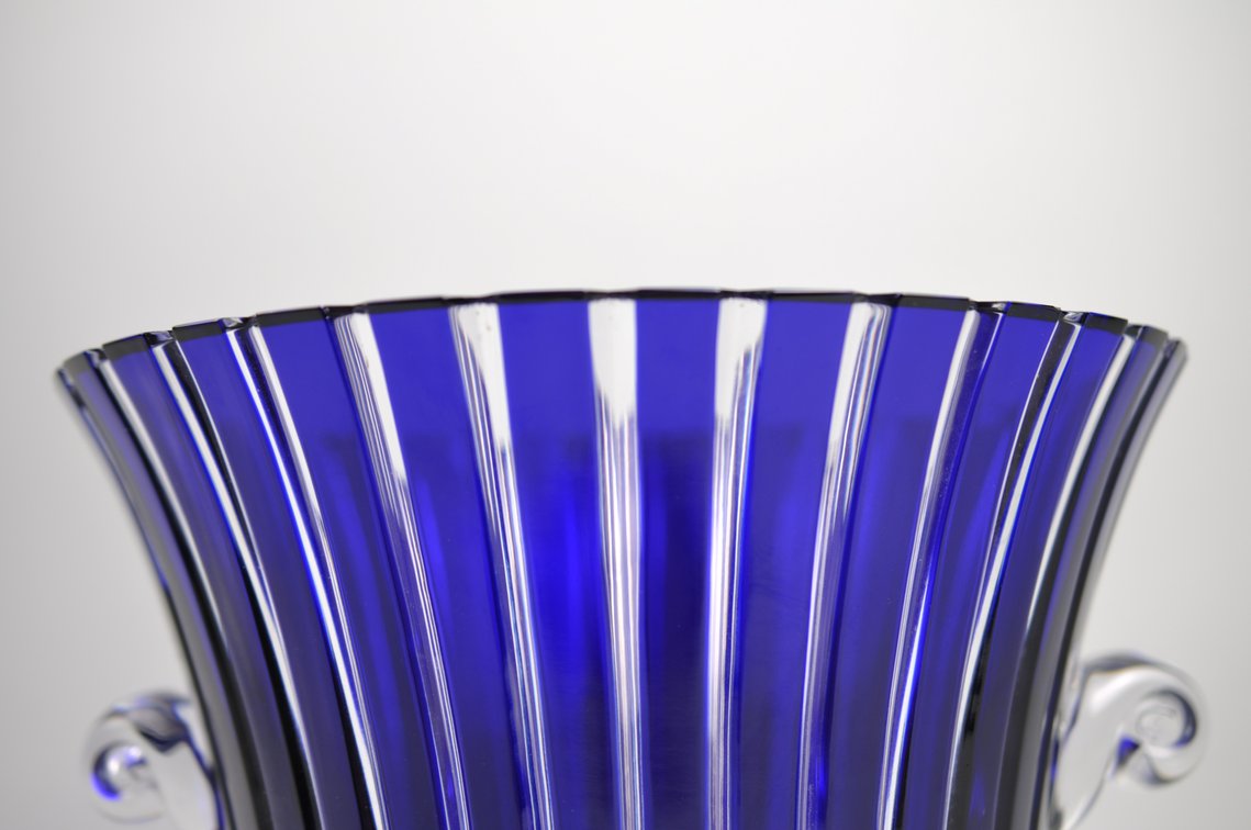 Ajka Castille Cobalt Crystal Ice Bucket Hungary