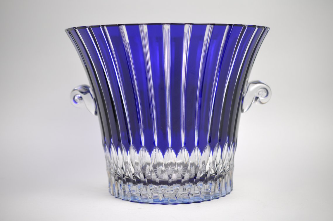 Ajka Castille Cobalt Crystal Ice Bucket Hungary