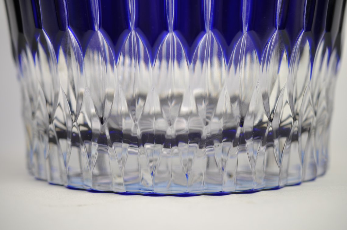 Ajka Castille Cobalt Crystal Ice Bucket Hungary