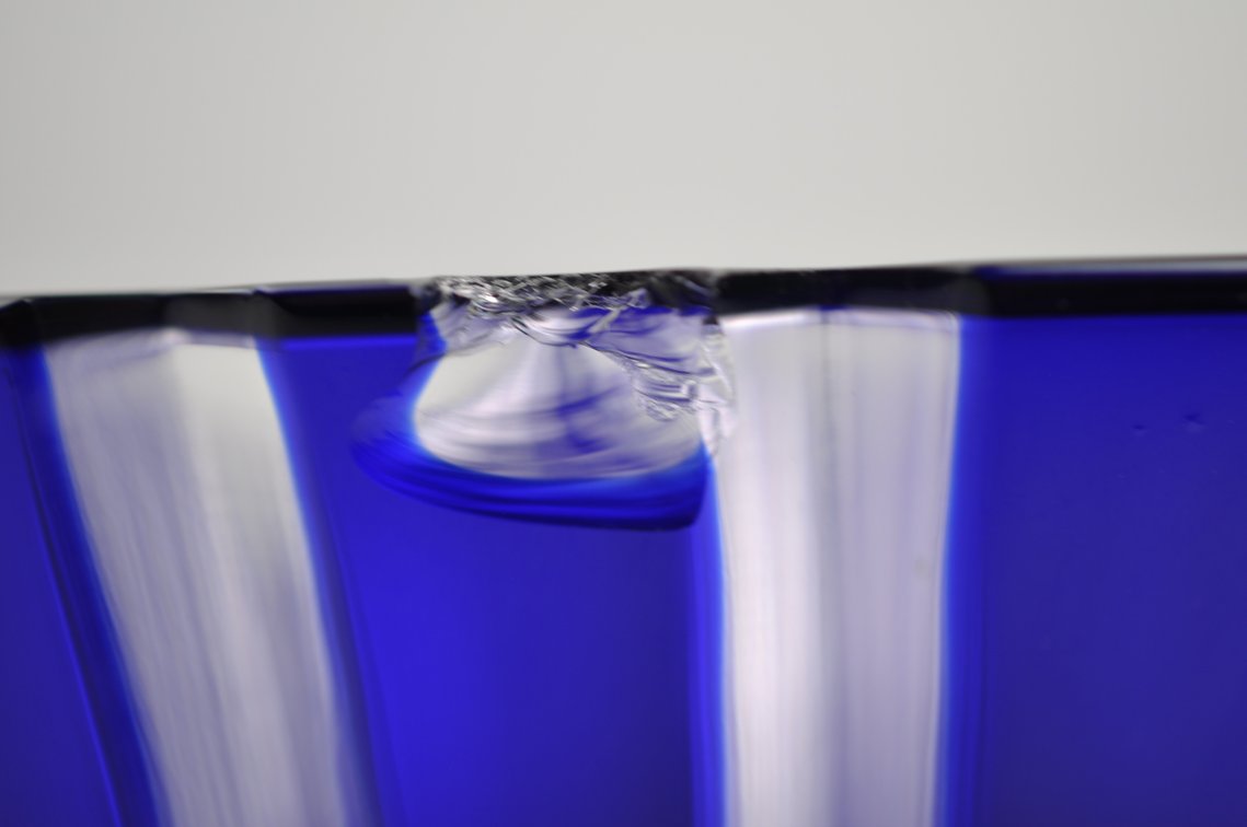 Ajka Castille Cobalt Crystal Ice Bucket Hungary