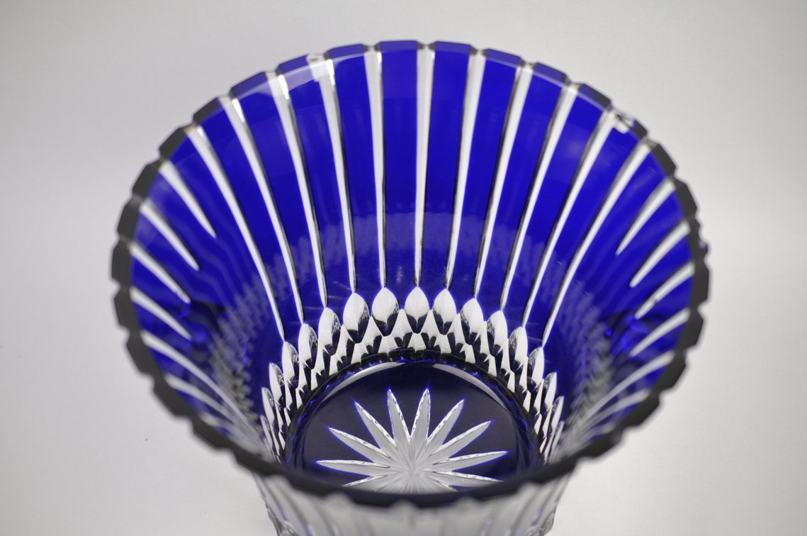 Ajka Castille Cobalt Crystal Ice Bucket Hungary