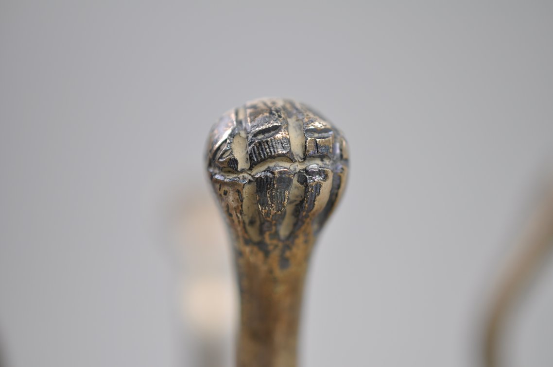 Mexican Silver Serving Bowl with Feet