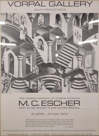 Signed M.C.Escher Vorpal Gallery Poster