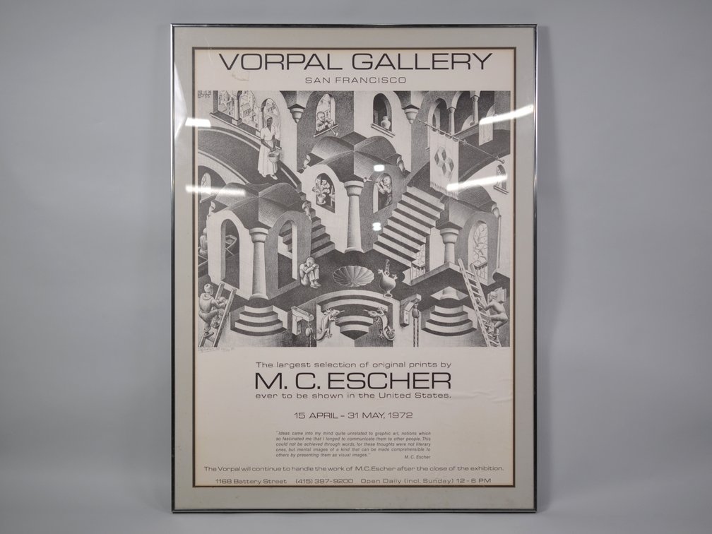 Signed M.C.Escher Vorpal Gallery Poster