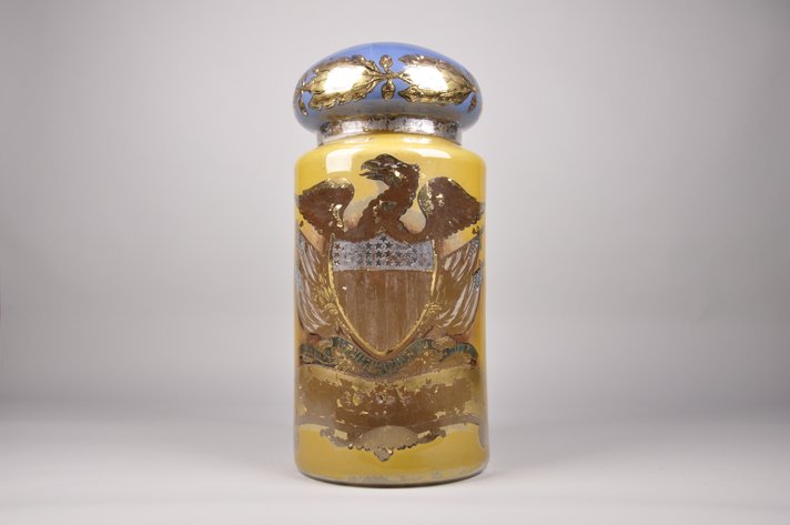 Apothecary Reverse Painted Large Glass Canister