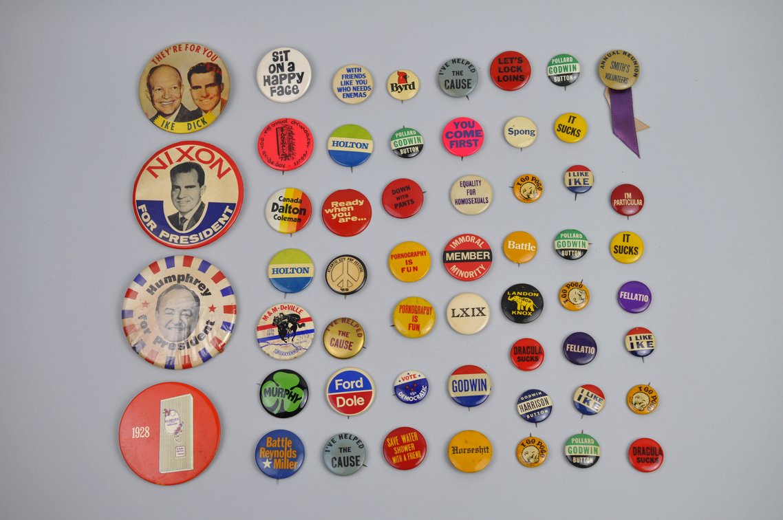 Vintage Political Campaigns and Activist Buttons
