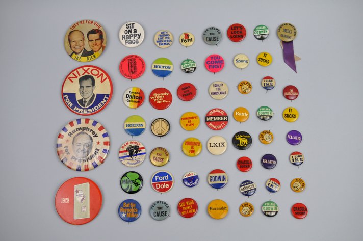 Vintage Political Campaigns and Activist Buttons