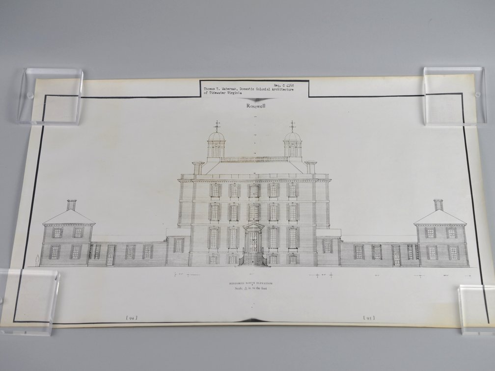Virginia's Roswell Plantation Blueprints and Photos