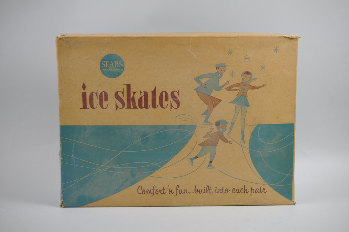 Black Leather Figure Skates Sears 1963