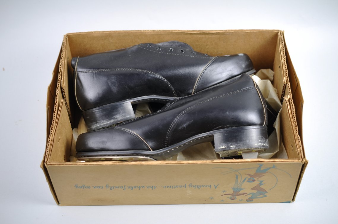 Black Leather Figure Skates Sears 1963