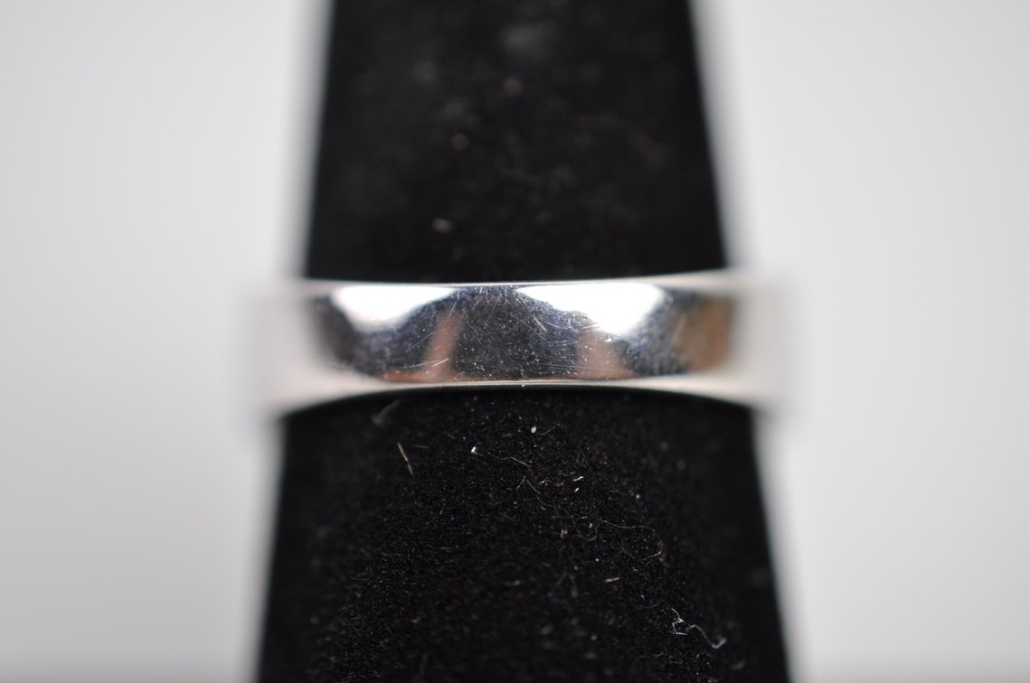 14K White Gold 3-Row Diamond Band Ring