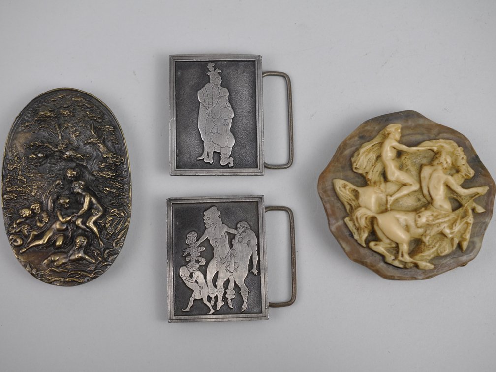 Figural & Art Nouveau Belt Buckles