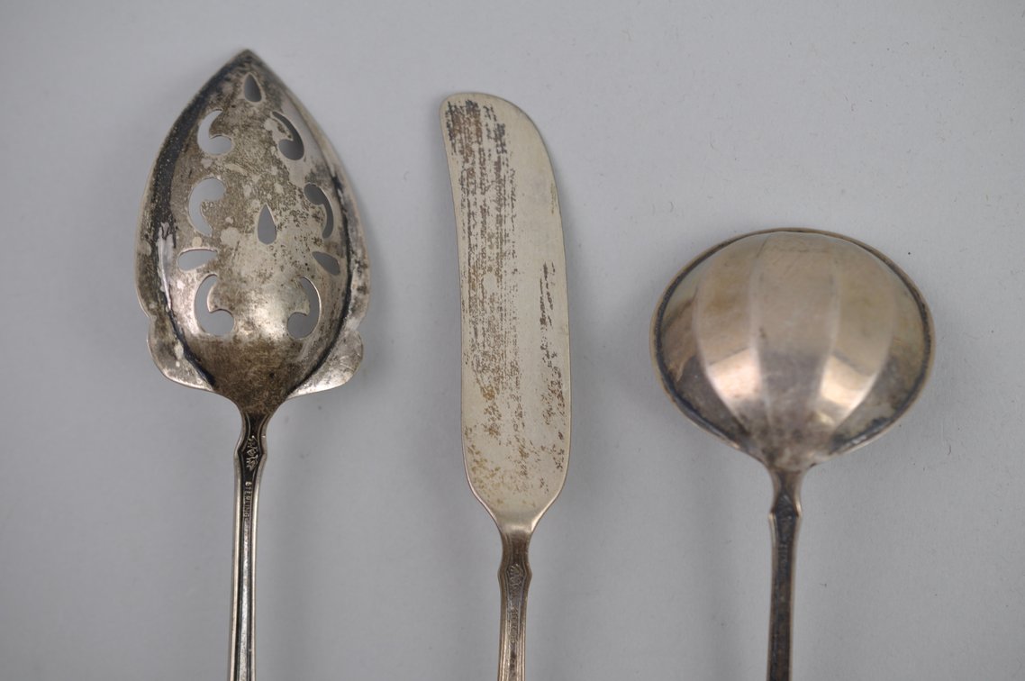 Sterling Manchester Silverware + Gorham Salt Spoons