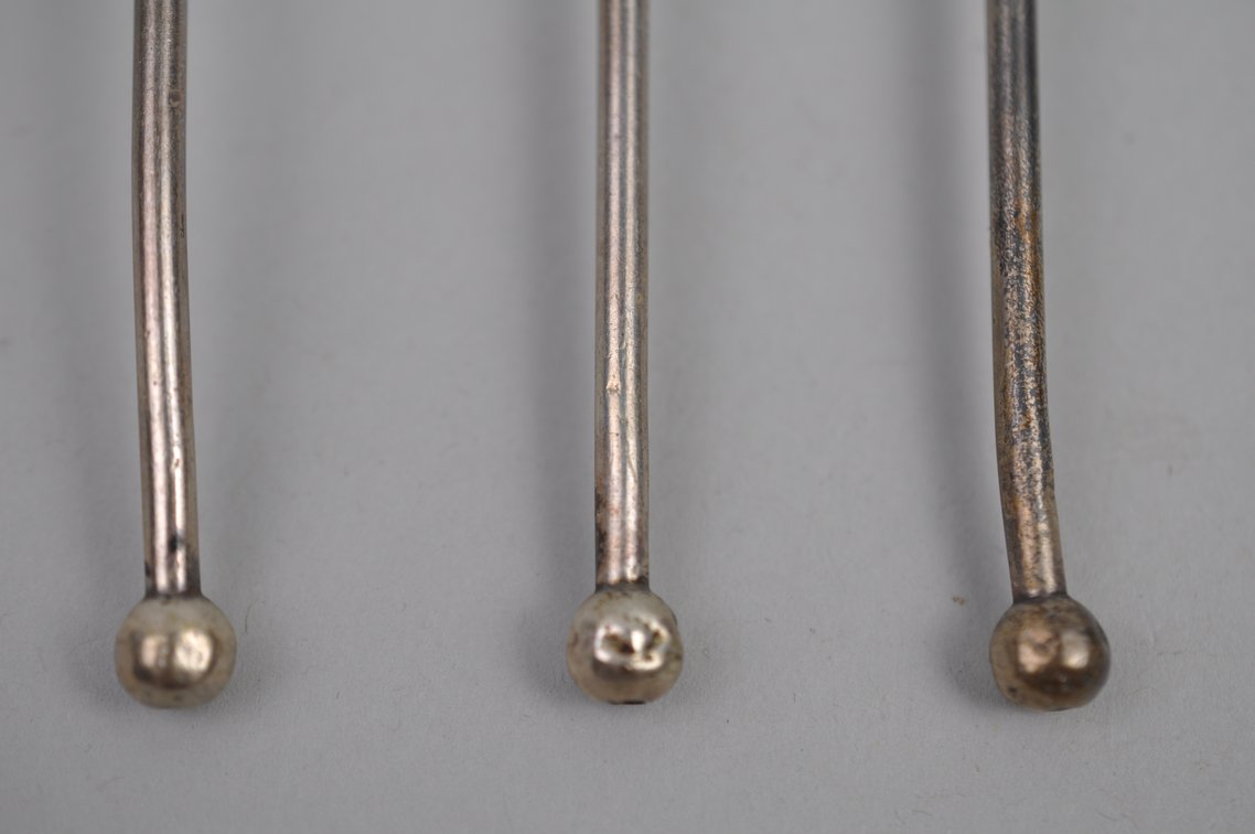 Sterling Silver Heart Straws Stirrer Spoons