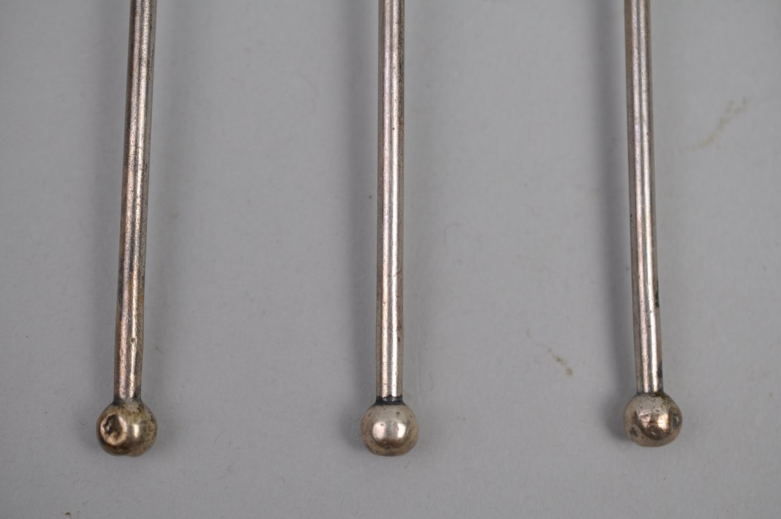 Sterling Silver Heart Straws Stirrer Spoons