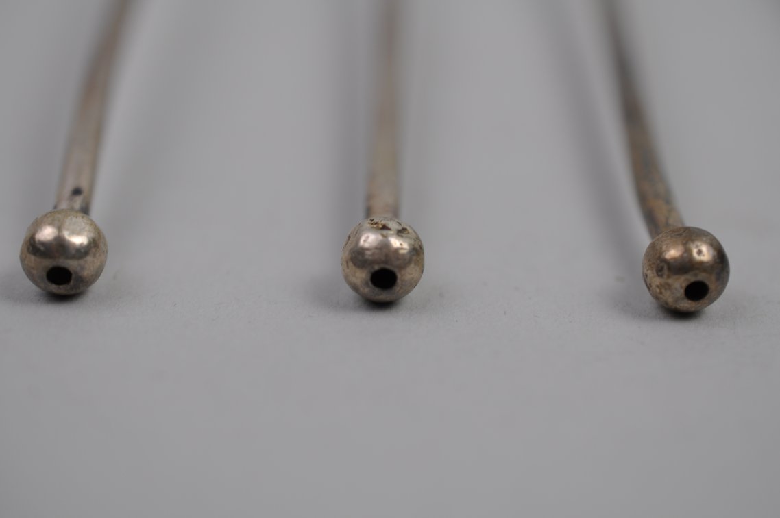 Sterling Silver Heart Straws Stirrer Spoons