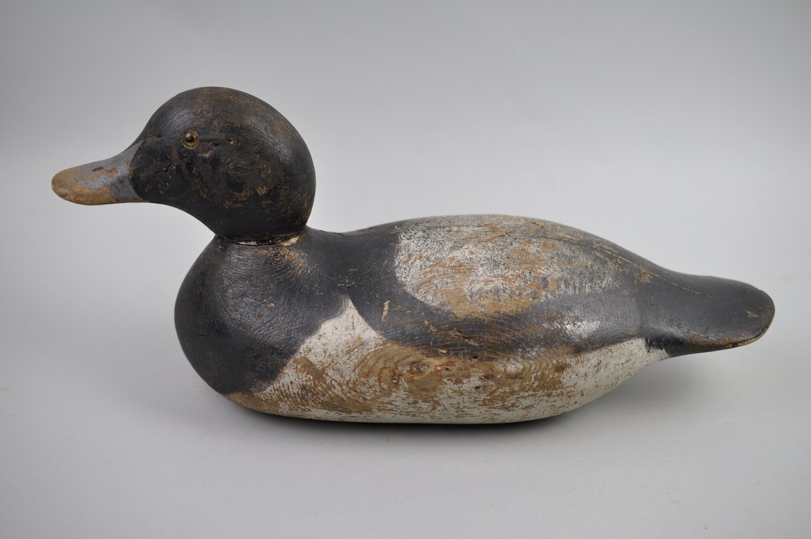 Bluebill Drake Duck Decoy w/ Glass Eye