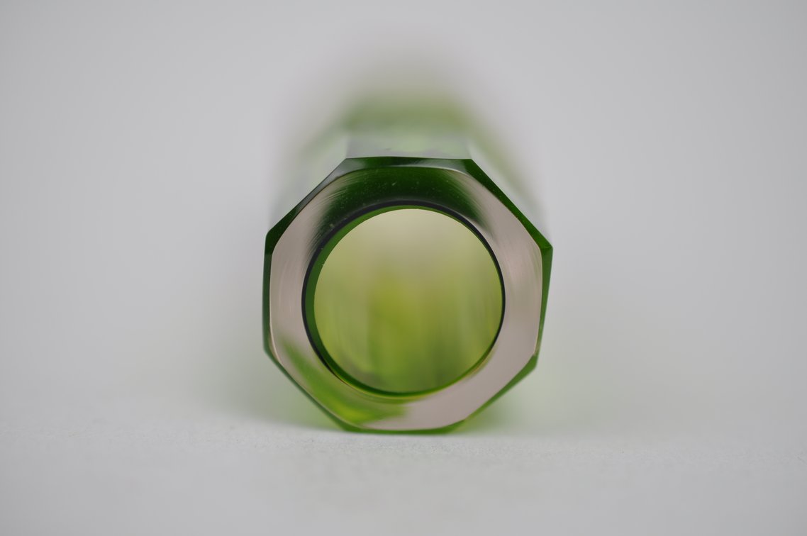 Moser Karlsbad Intaglio Cut Floral Vase