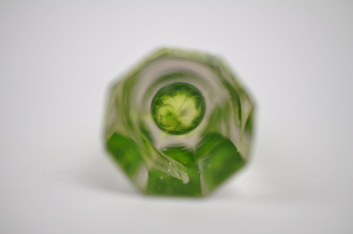 Moser Karlsbad Intaglio Cut Floral Vase