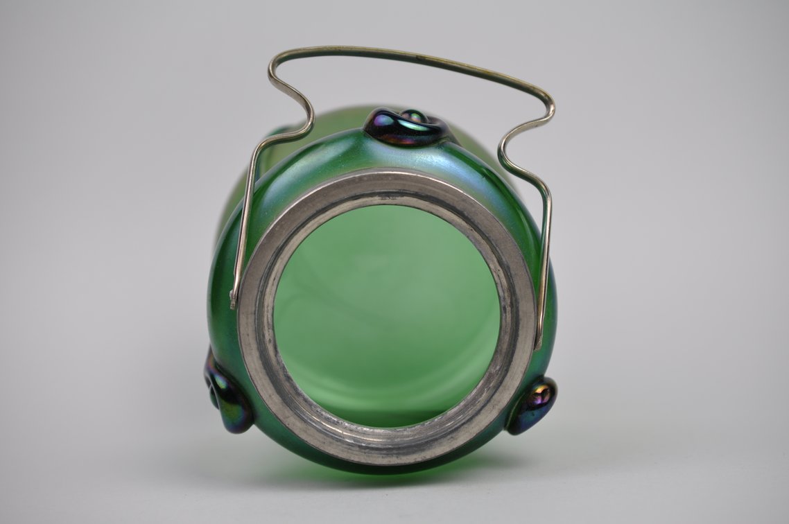 Loetz/Kralik Tear Drop Biscuit Jar