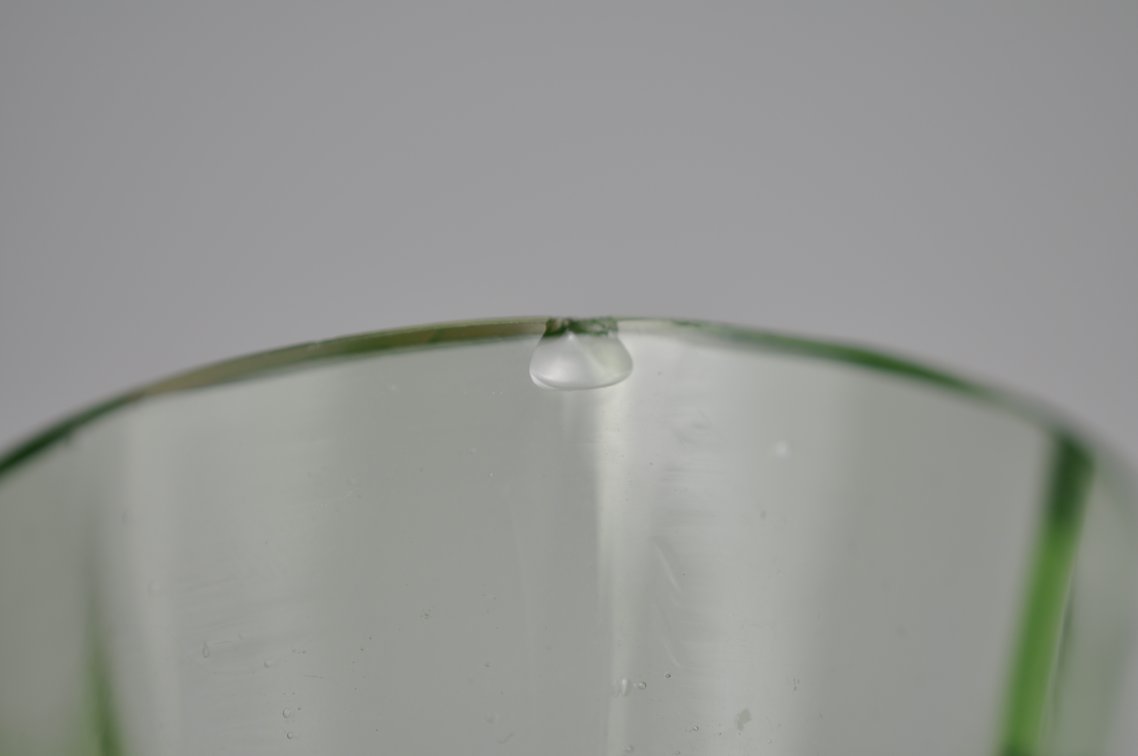 Uranium Art Glass Vine Wrapped Vase