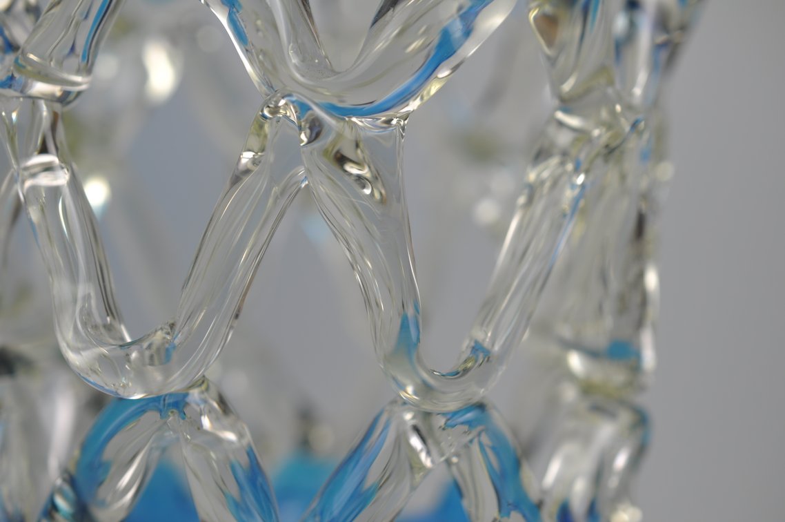 Murano Lattice Glass Vase