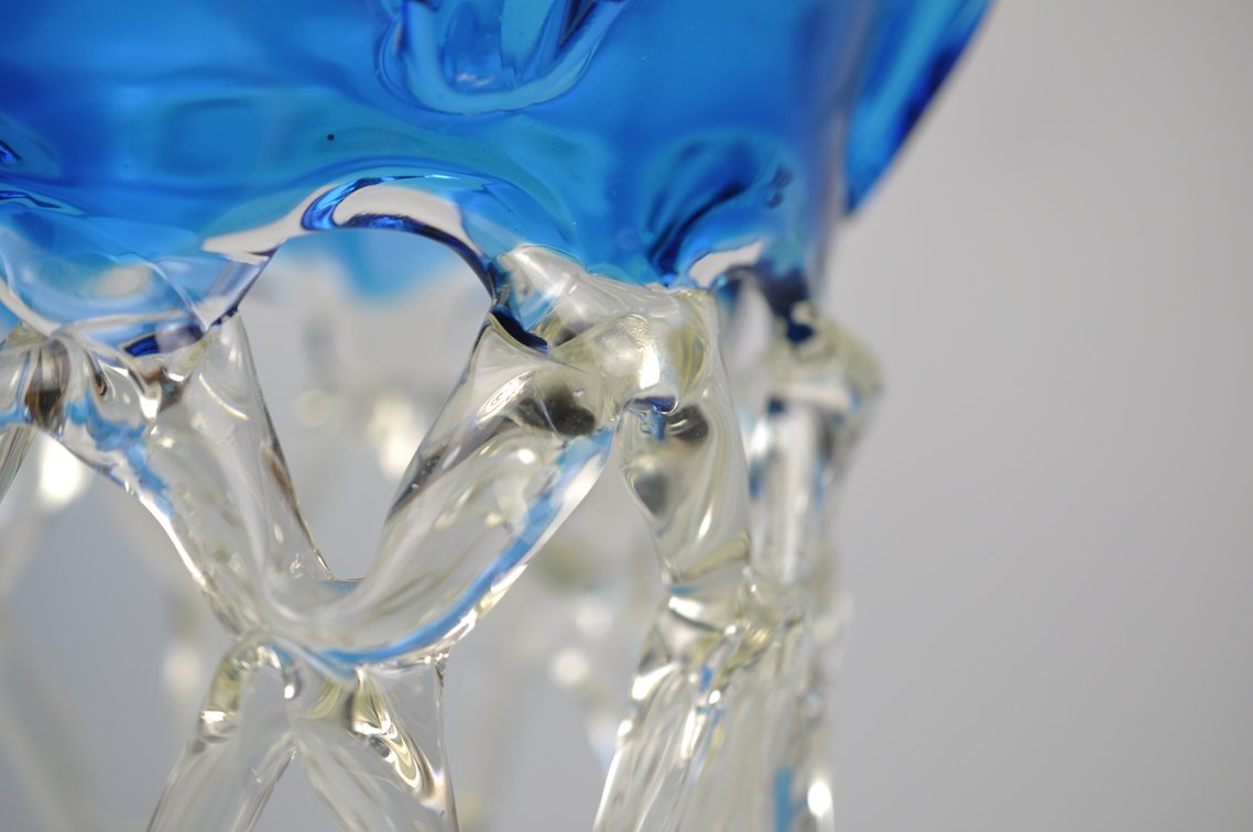 Murano Lattice Glass Vase