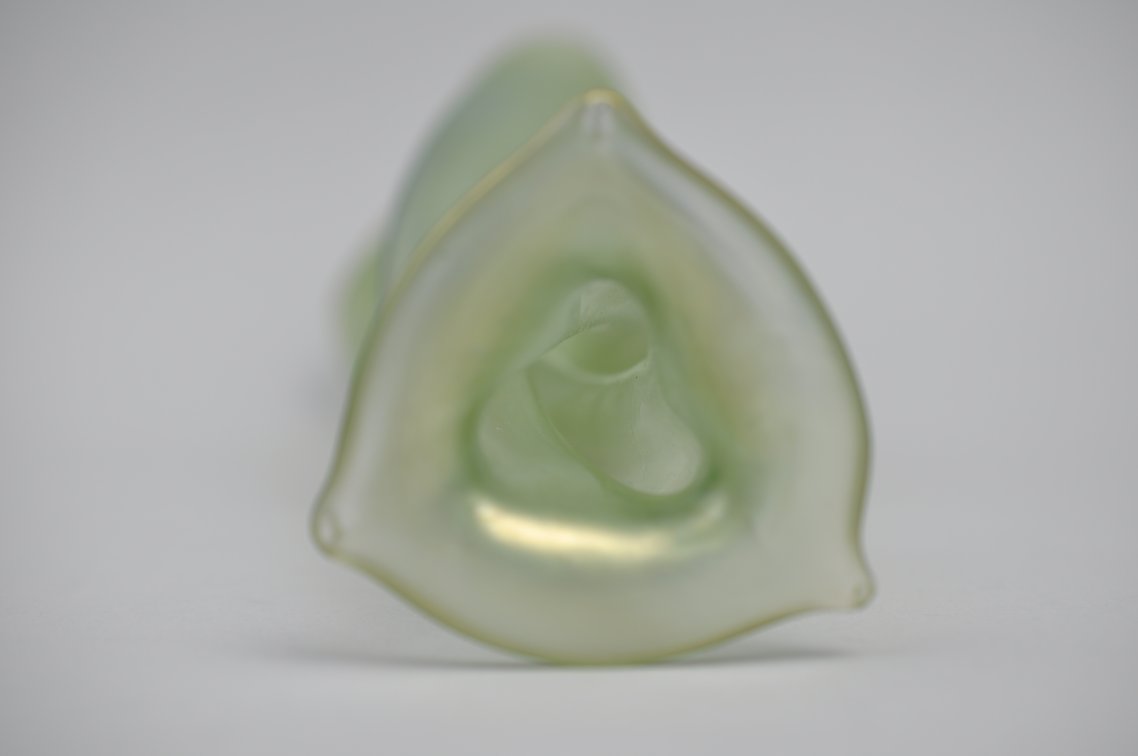 Loetz/Kralik Spiral Green Single Bud Vase