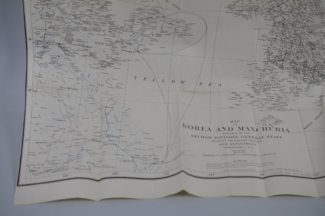National Geographic Map of Manchuria and Korea 1904