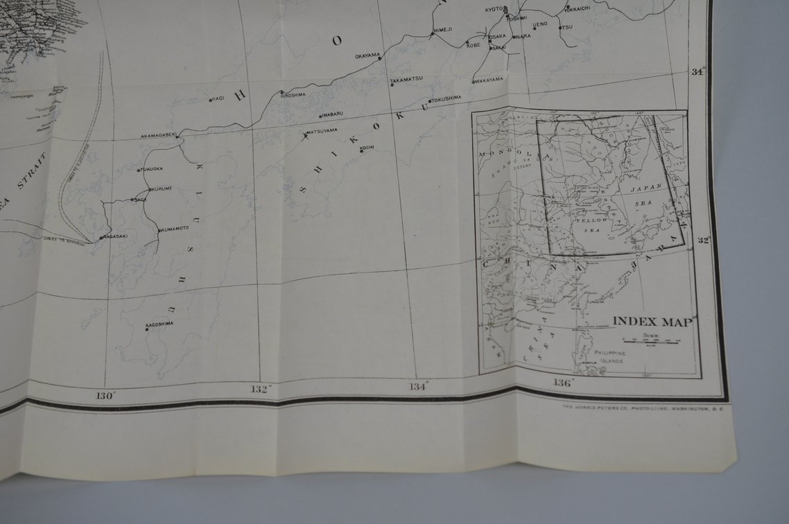 National Geographic Map of Manchuria and Korea 1904