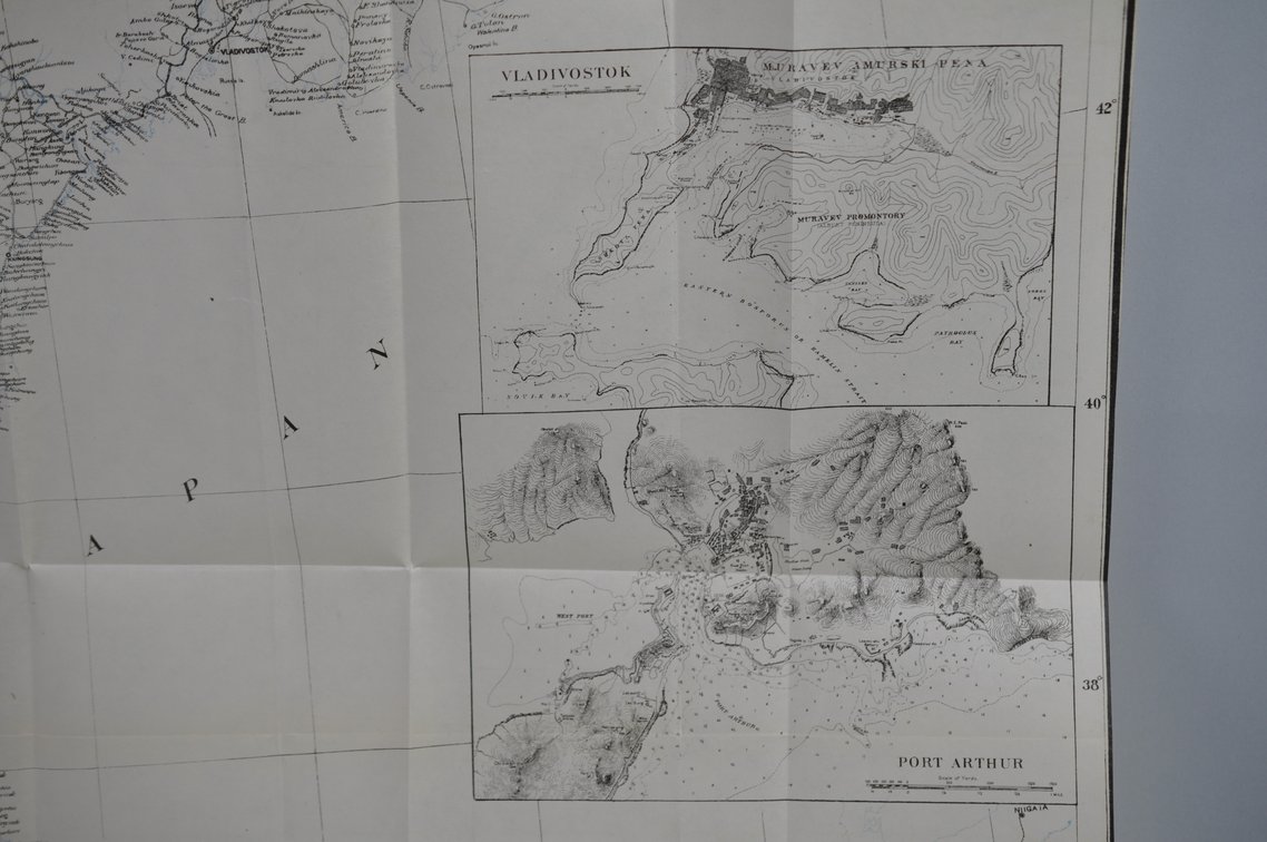 National Geographic Map of Manchuria and Korea 1904