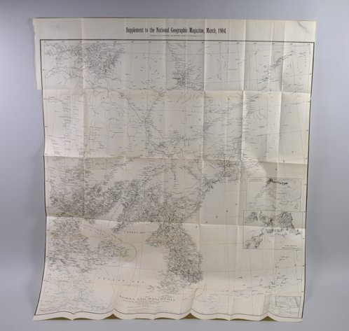 National Geographic Map of Manchuria and Korea 1904