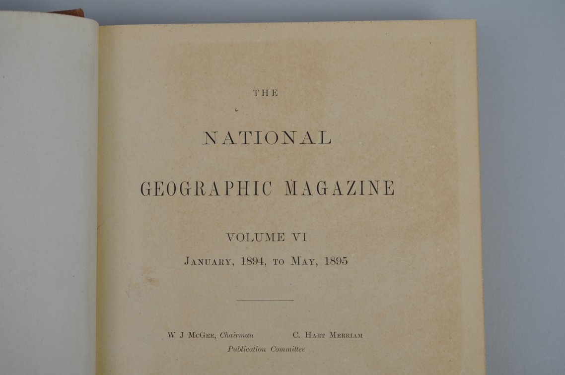 Vol. VI January 1894 - May 1895 National Geographic Book