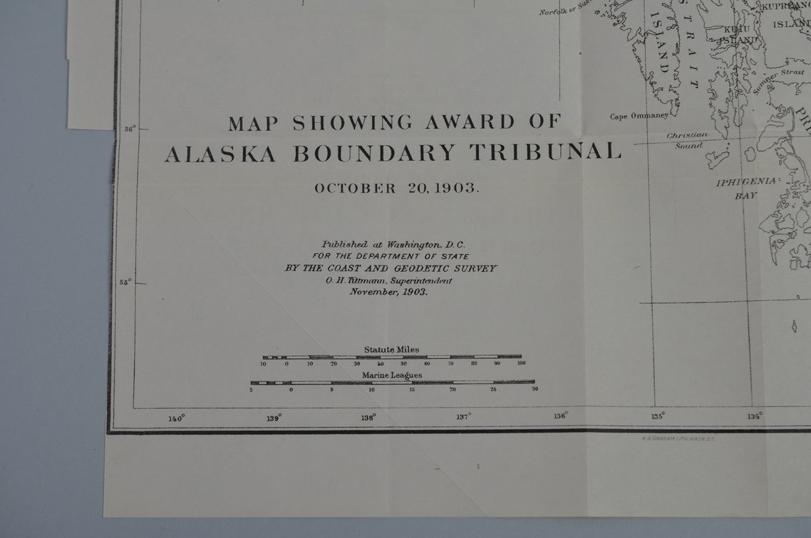 National Geographic Map of Alaska Boundary Tribunal 1904