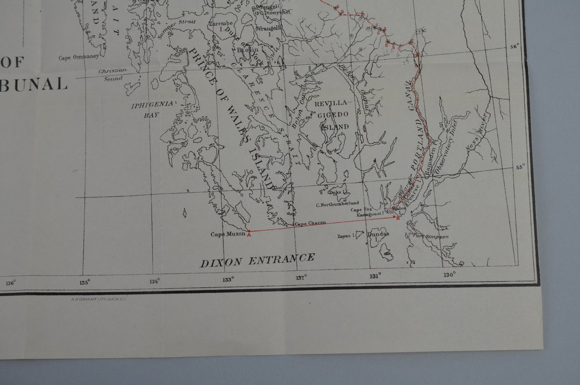 National Geographic Map of Alaska Boundary Tribunal 1904
