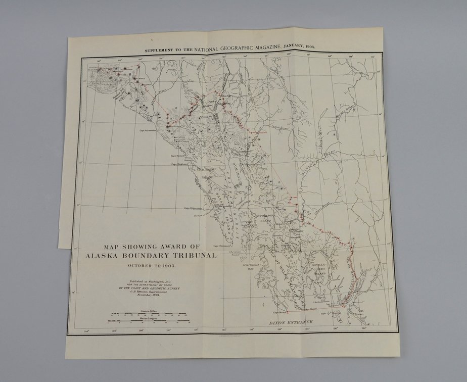 National Geographic Map of Alaska Boundary Tribunal 1904