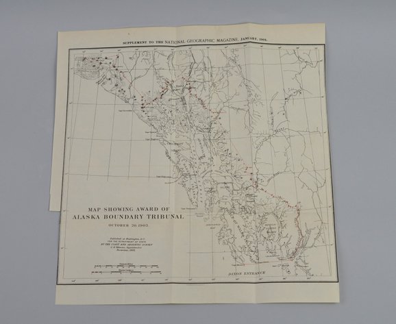 National Geographic Map of Alaska Boundary Tribunal 1904