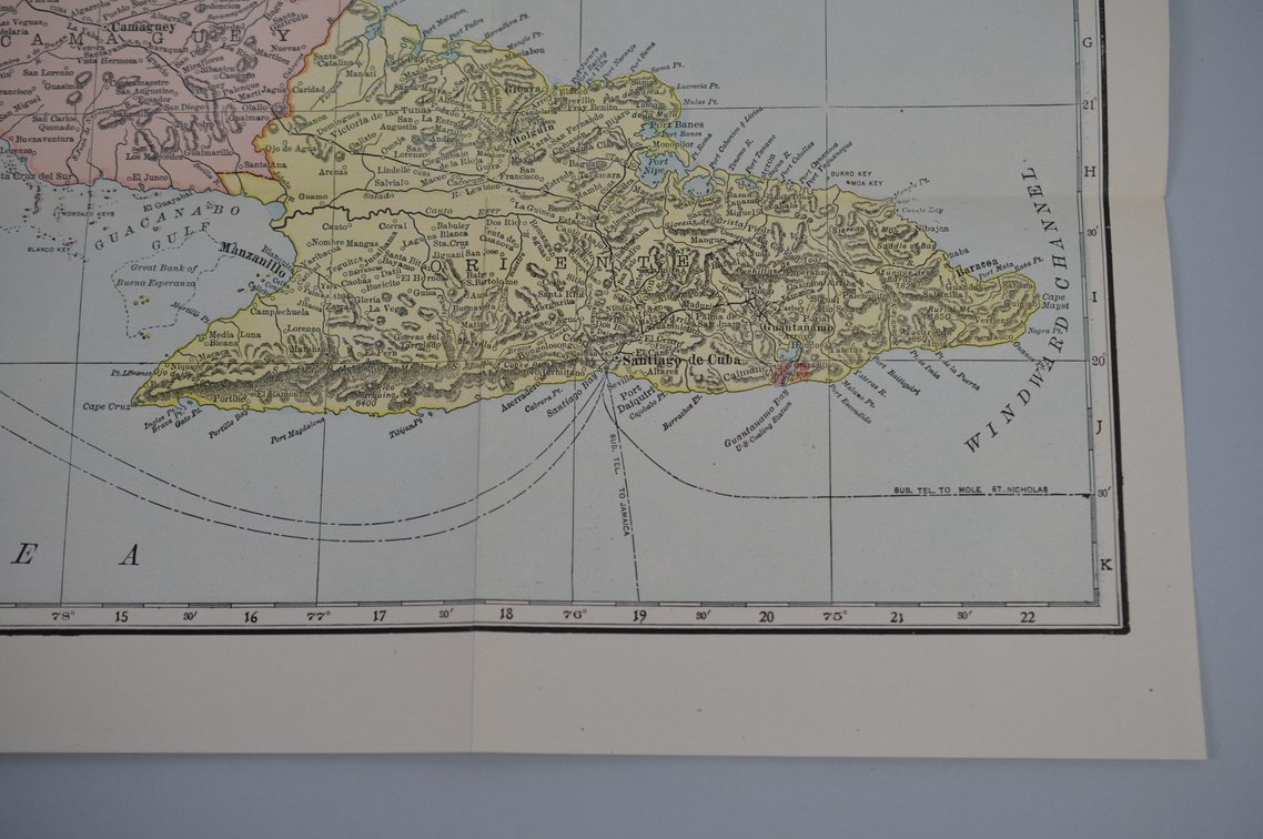 National Geographic Map of Cuba 1906