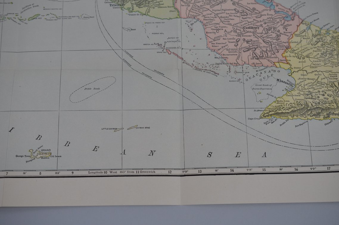 National Geographic Map of Cuba 1906