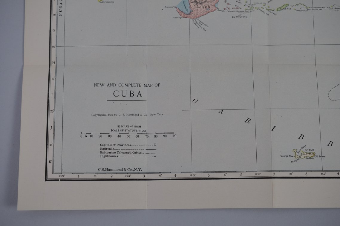 National Geographic Map of Cuba 1906