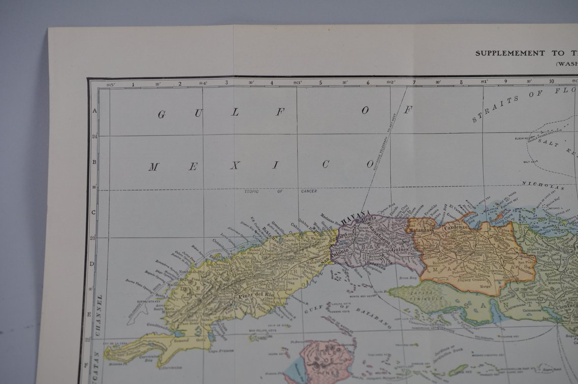 National Geographic Map of Cuba 1906