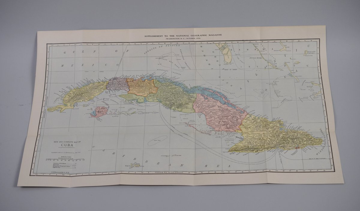 National Geographic Map of Cuba 1906