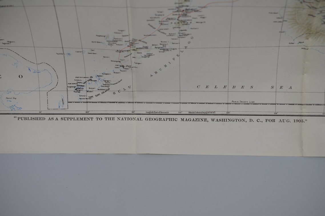 National Geographic Map of Philippines Aug 1905